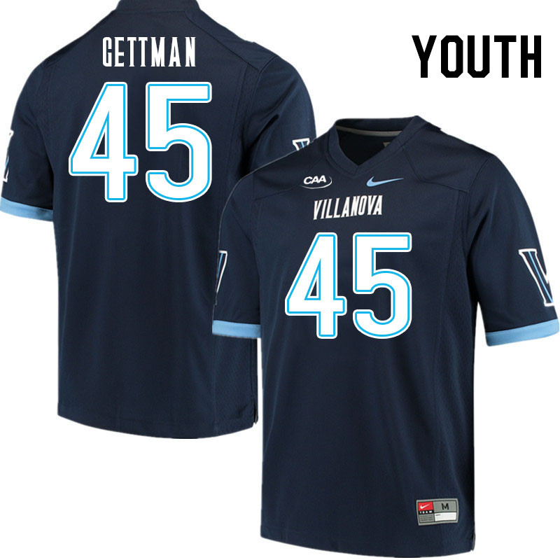 Youth #45 Ethan Gettman Villanova Wildcats College Football Jerseys Stitched Sale-Navy